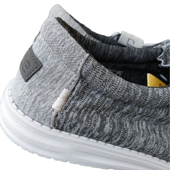Nwt Hey Dude Wally Stretch Ozone 22 Men's Gray Slip On Loafer Shoes Size 13 - Picture 7 of 12